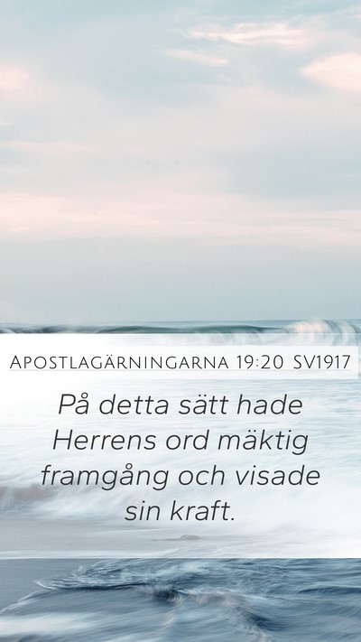 Apostlagärningarna 19:20 SV1917 Bible Verse Image