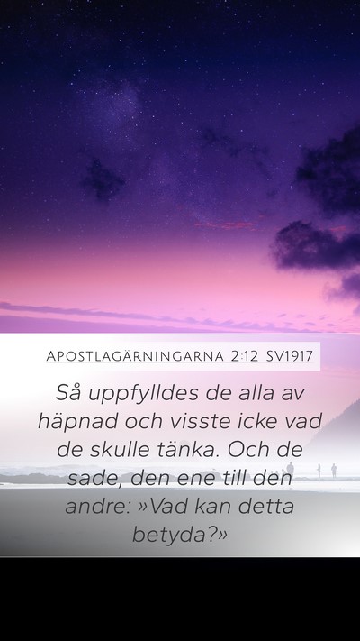 Apostlagärningarna 2:12 SV1917 Bible Verse Image
