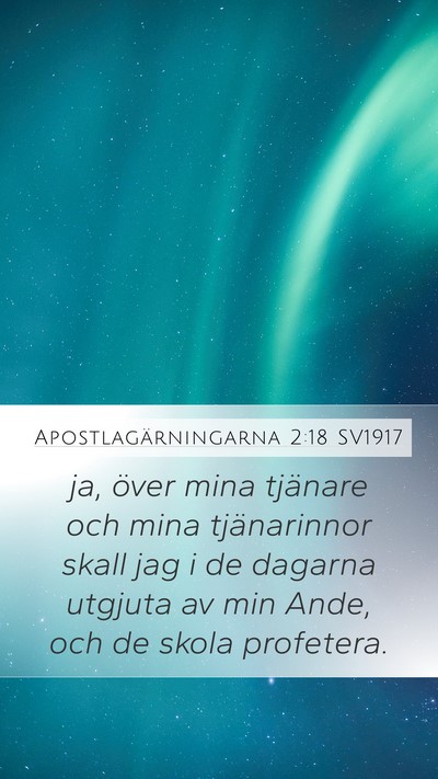 Apostlagärningarna 2:18 SV1917 Bible Verse Image