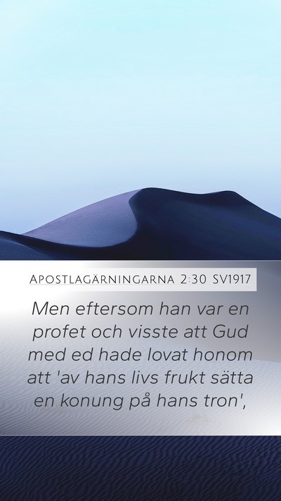 Apostlagärningarna 2:30 SV1917 Bible Verse Image