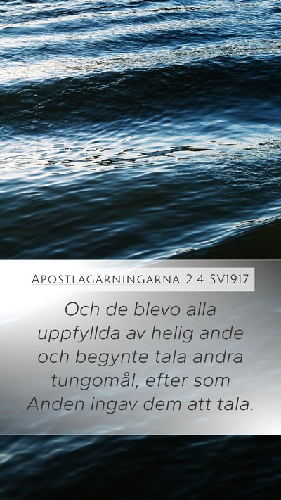 Apostlagärningarna 2:4 SV1917 Bible Verse Image