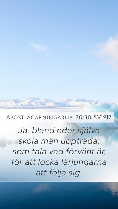 Apostlagärningarna 20:30 SV1917 Bible Verse Image