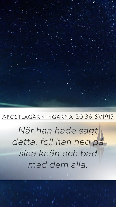 Apostlagärningarna 20:36 SV1917 Bible Verse Image