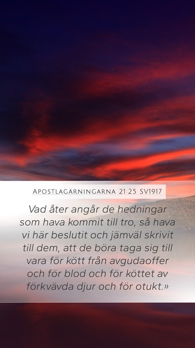 Apostlagärningarna 21:25 SV1917 Bible Verse Image