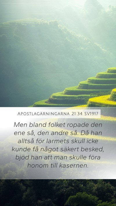 Apostlagärningarna 21:34 SV1917 Bible Verse Image