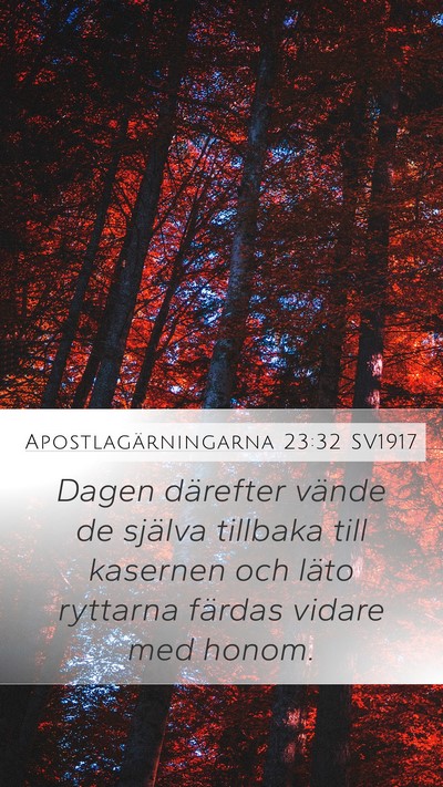 Apostlagärningarna 23:32 SV1917 Bible Verse Image