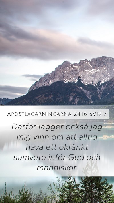 Apostlagärningarna 24:16 SV1917 Bible Verse Image