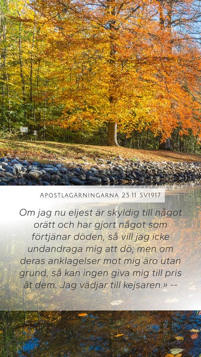 Apostlagärningarna 25:11 SV1917 Bible Verse Image