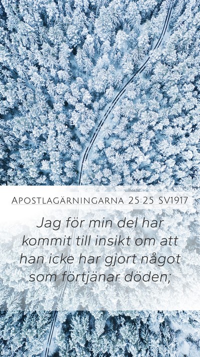 Apostlagärningarna 25:25 SV1917 Bible Verse Image