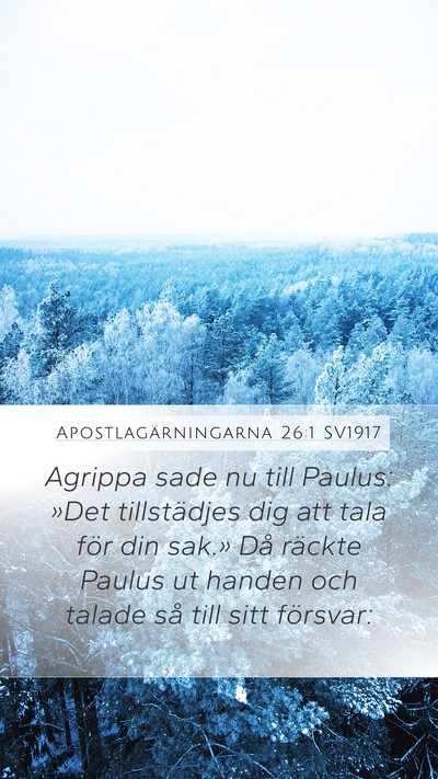 Apostlagärningarna 26:1 SV1917 Mobile Phone Wallpaper - Agrippa sade nu till Paulus: »Det tillstädjes - Mobile Bible Verse Wallpaper