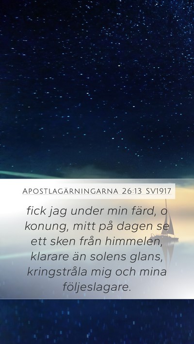 Apostlagärningarna 26:13 SV1917 Bible Verse Image