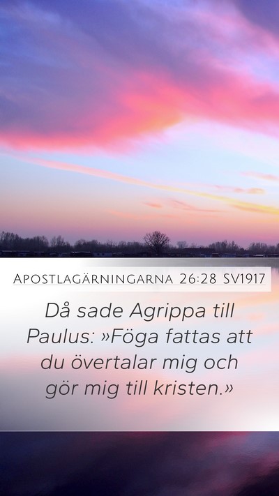 Apostlagärningarna 26:28 SV1917 Bible Verse Image