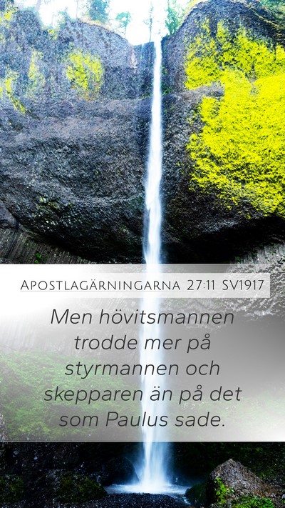 Apostlagärningarna 27:11 SV1917 Bible Verse Image