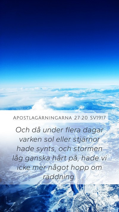 Apostlagärningarna 27:20 SV1917 Bible Verse Image