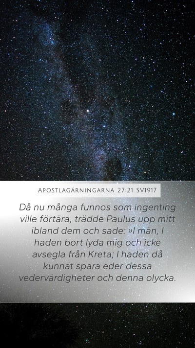 Apostlagärningarna 27:21 SV1917 Bible Verse Image
