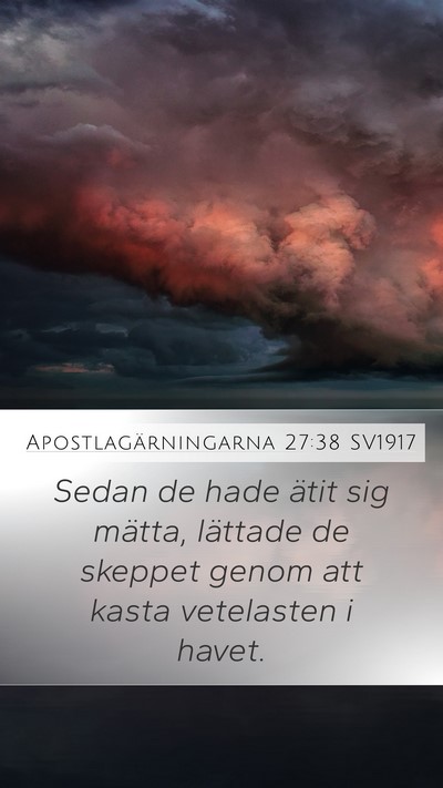 Apostlagärningarna 27:38 SV1917 Bible Verse Image