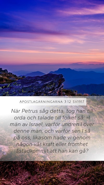Apostlagärningarna 3:12 SV1917 Bible Verse Image