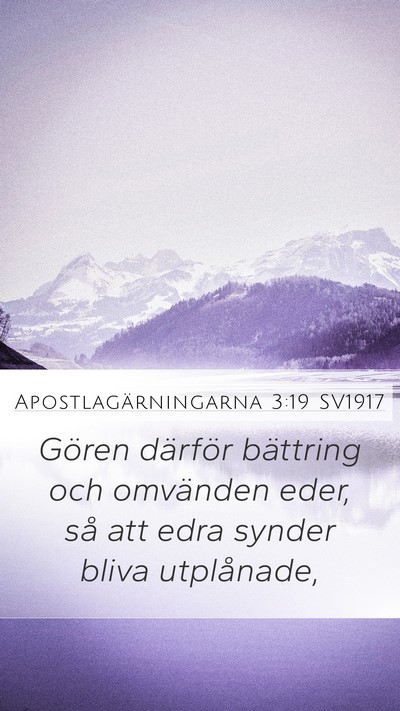 Apostlagärningarna 3:19 SV1917 Bible Verse Image