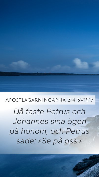 Apostlagärningarna 3:4 SV1917 Mobile Phone Wallpaper - Då fäste Petrus och Johannes sina ögon på - Mobile Bible Verse Wallpaper