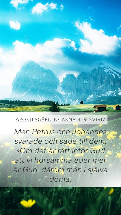 Apostlagärningarna 4:19 SV1917 Bible Verse Image