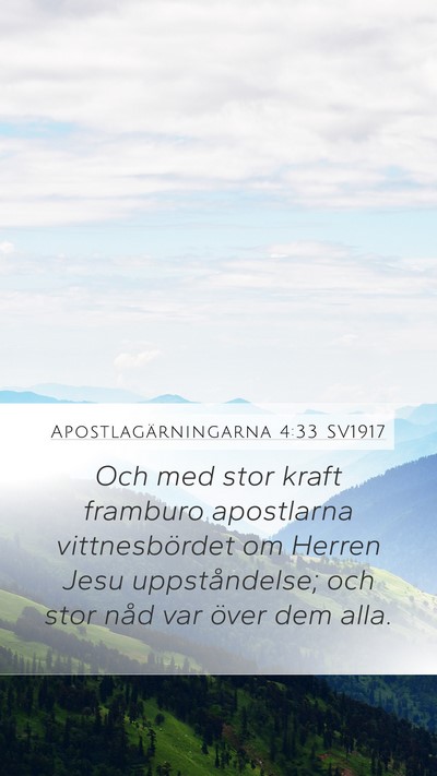 Apostlagärningarna 4:33 SV1917 Bible Verse Image