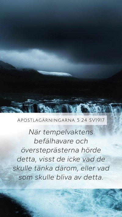 Apostlagärningarna 5:24 SV1917 Bible Verse Image