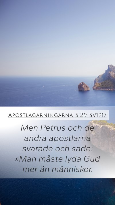 Apostlagärningarna 5:29 SV1917 Bible Verse Image