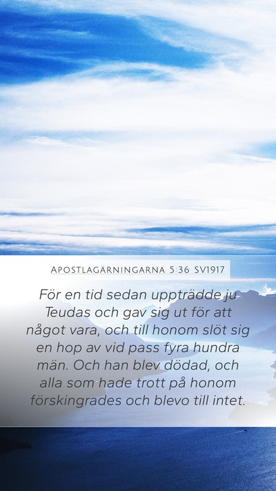 Apostlagärningarna 5:36 SV1917 Bible Verse Image