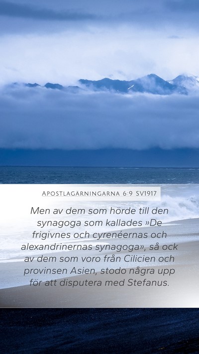 Apostlagärningarna 6:9 SV1917 Bible Verse Image