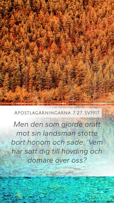 Apostlagärningarna 7:27 SV1917 Bible Verse Image