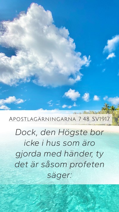 Apostlagärningarna 7:48 SV1917 Bible Verse Image