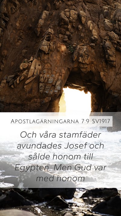Apostlagärningarna 7:9 SV1917 Bible Verse Image