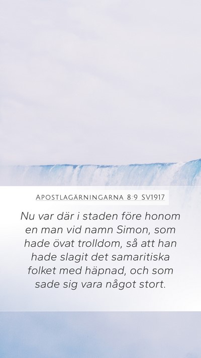Apostlagärningarna 8:9 SV1917 Bible Verse Image
