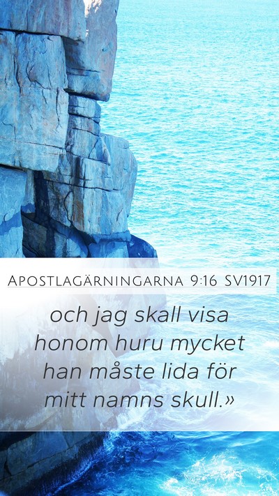 Apostlagärningarna 9:16 SV1917 Bible Verse Image