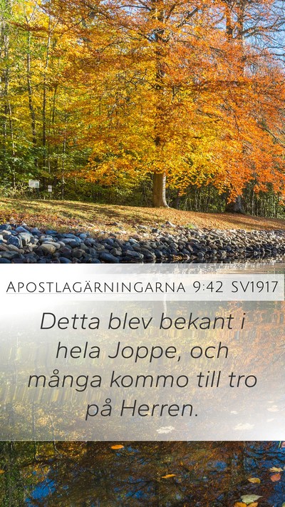 Apostlagärningarna 9:42 SV1917 Bible Verse Image