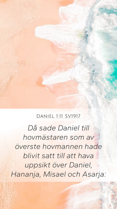 Daniel 1:11 SV1917 Mobile Phone Wallpaper - Då sade Daniel till hovmästaren som av överste - Mobile Bible Verse Wallpaper