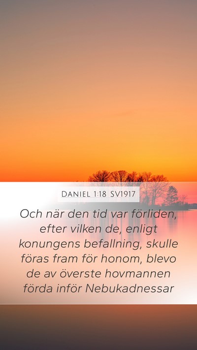 Daniel 1:18 SV1917 Bible Verse Image