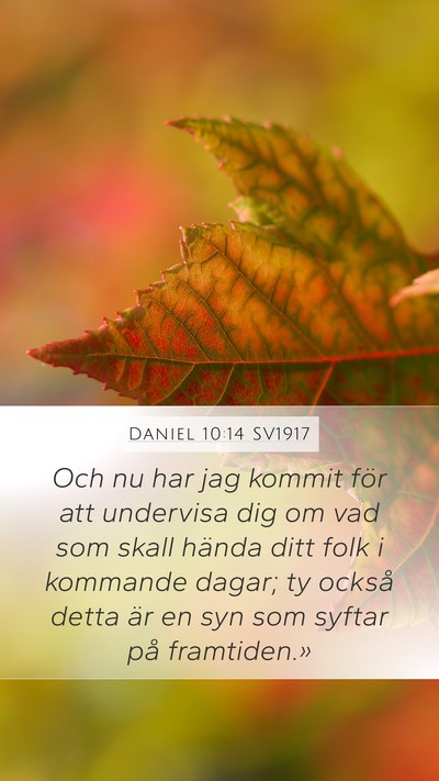Daniel 10:14 SV1917 Bible Verse Image