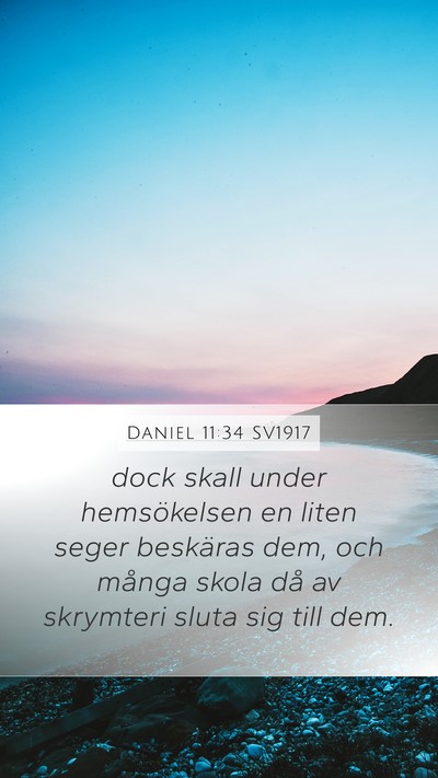 Daniel 11:34 SV1917 Bible Verse Image