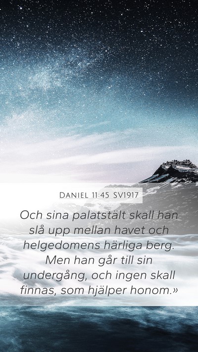 Daniel 11:45 SV1917 Bible Verse Image
