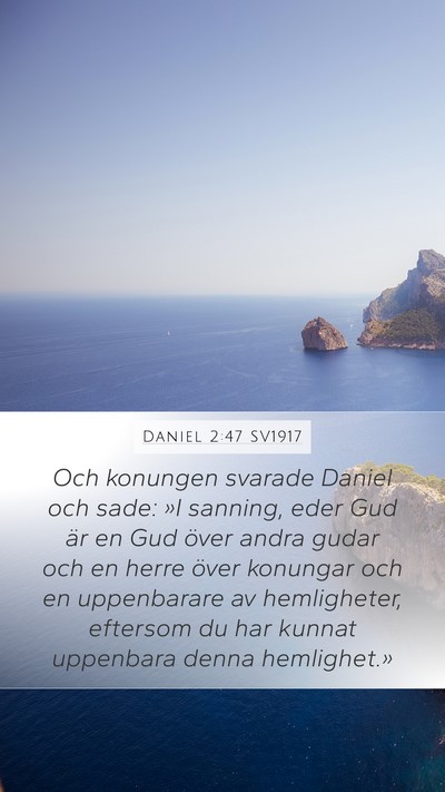 Daniel 2:47 SV1917 Bible Verse Image