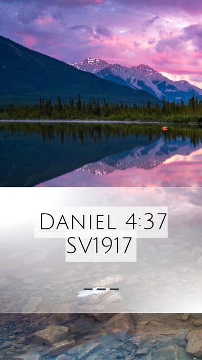 Daniel 4:37 SV1917 Bible Verse Image