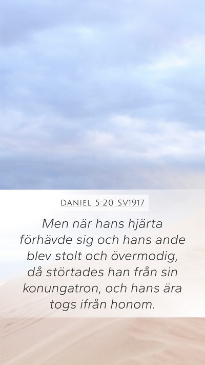 Daniel 5:20 SV1917 Bible Verse Image
