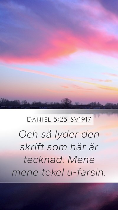 Daniel 5:25 SV1917 Bible Verse Image