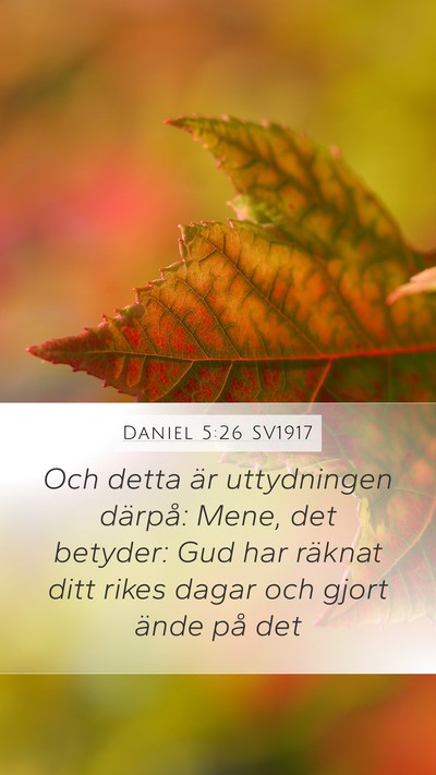 Daniel 5:26 SV1917 Bible Verse Image