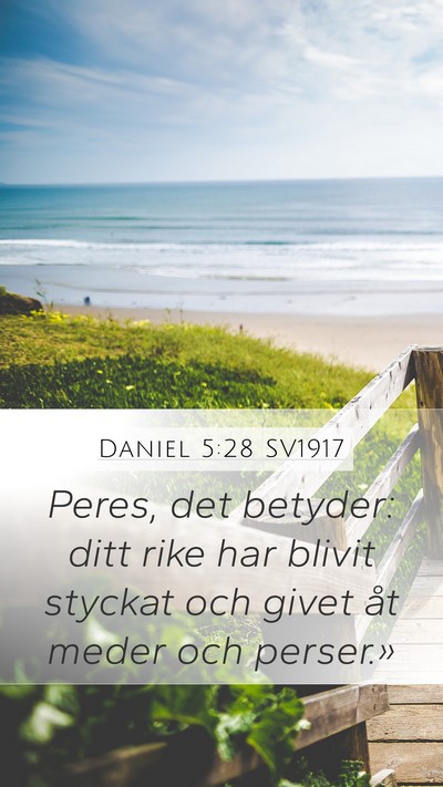 Daniel 5:28 SV1917 Bible Verse Image