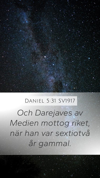 Daniel 5:31 SV1917 Bible Verse Image