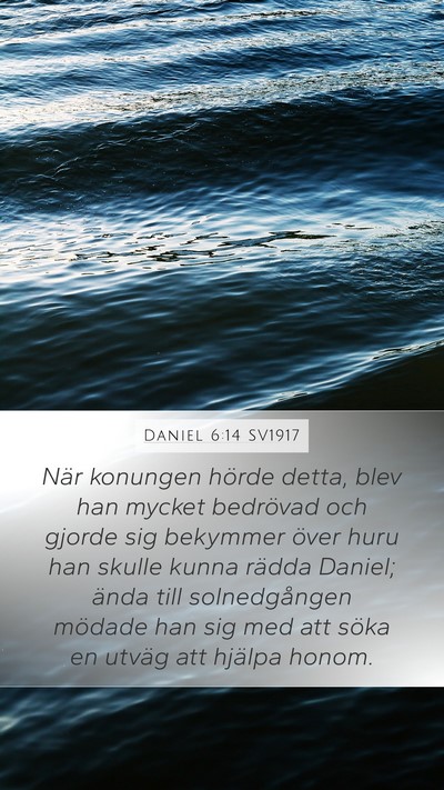 Daniel 6:14 SV1917 Bible Verse Image