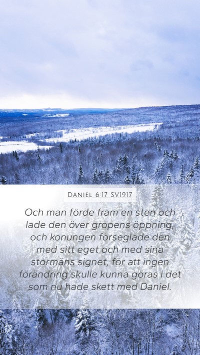 Daniel 6:17 SV1917 Bible Verse Image