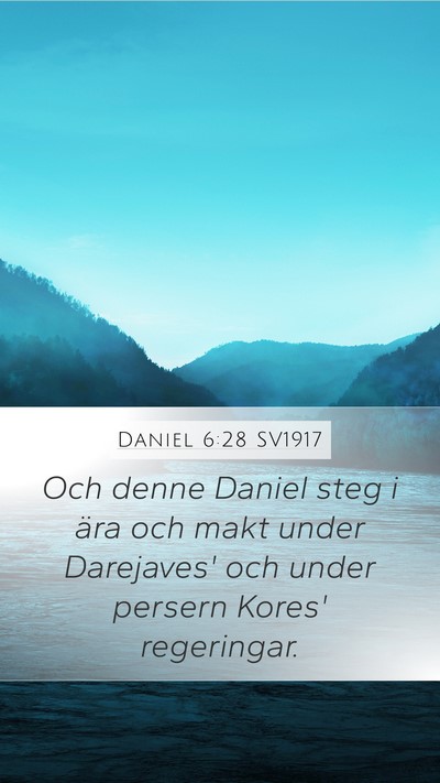 Daniel 6:28 SV1917 Bible Verse Image